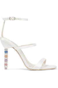 Sophia Wabster Rosalind embellished white sandals