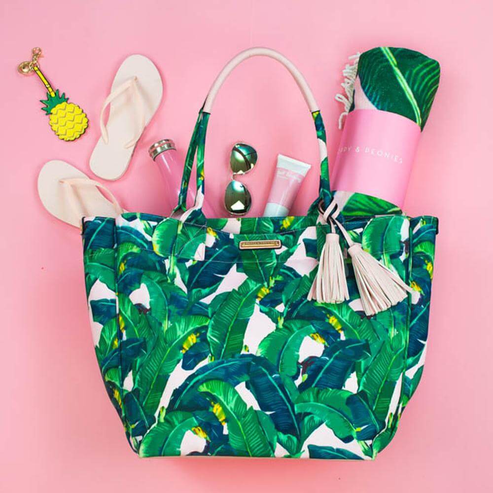 Poppy and Peonies Cabana beach bag - Canada - PR