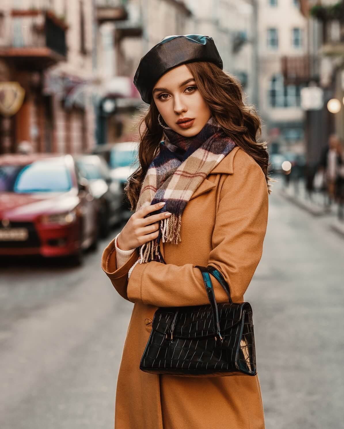 woman holding purse consumer fashion
