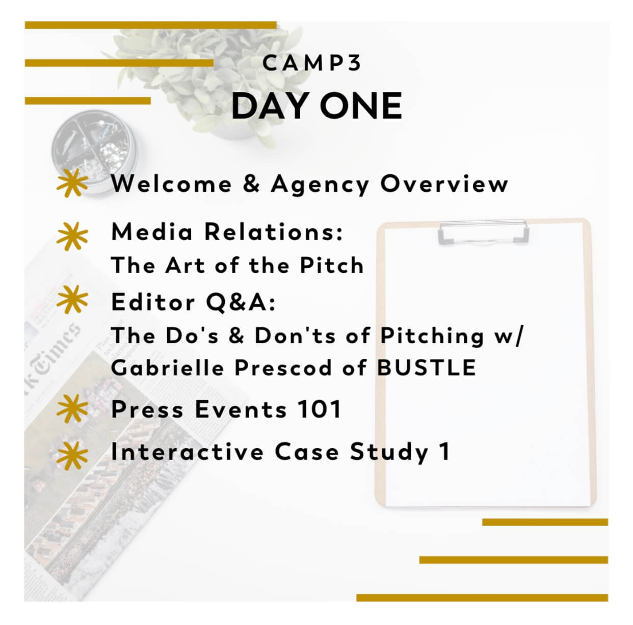 CAMP3 bootcamp day one