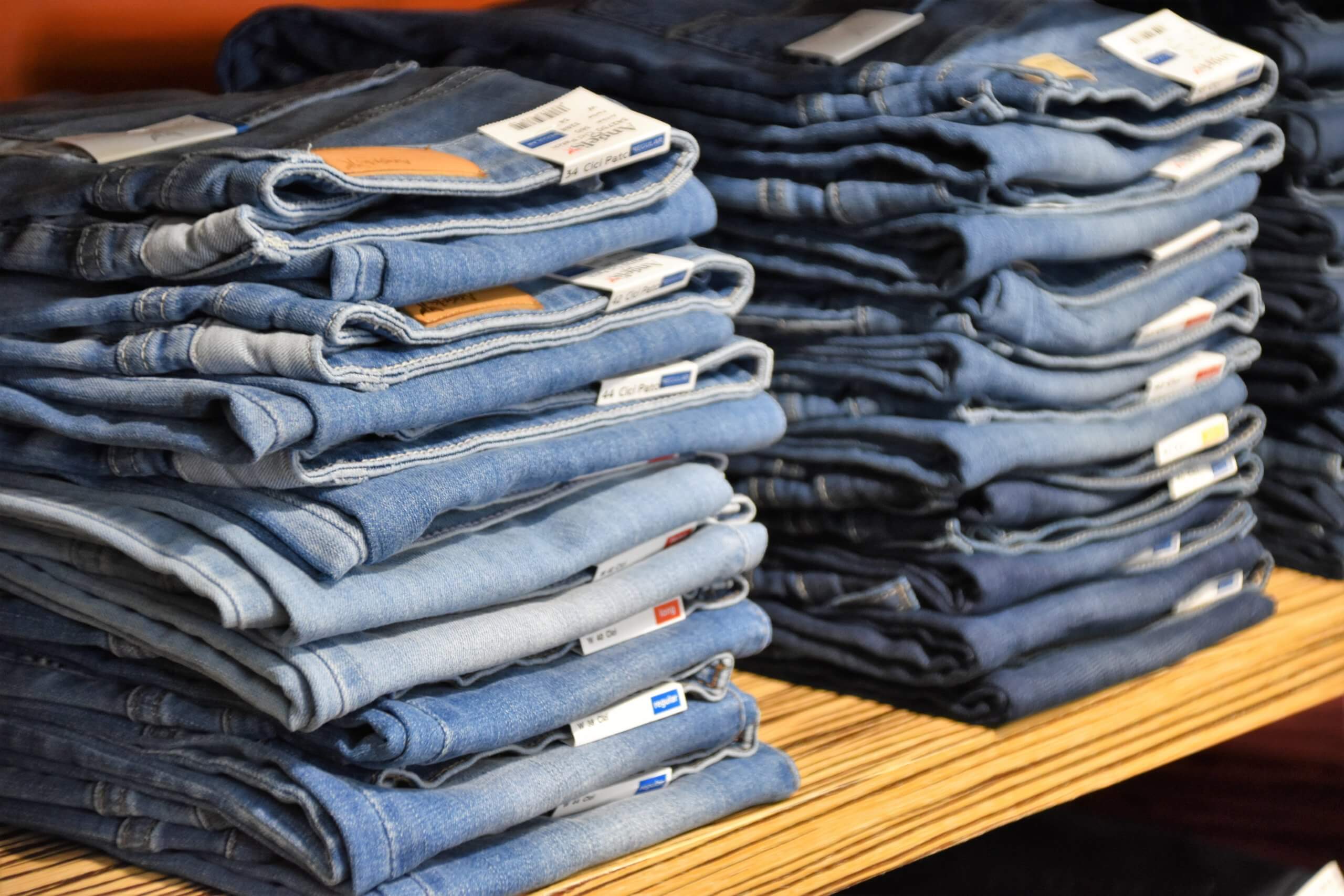A stack of Wrangler Jeans